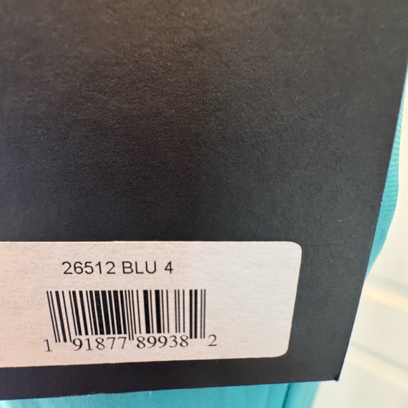 NWT Mac Duggal Sz 4 Elegant One-Shoulder Ocean Blue Dress with high slit 26512 - Picture 8 of 8